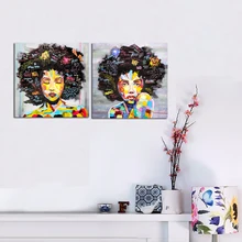 Pta149 Graffiti Art Queen Girl Painting Street Wall Modern African Women Portrait Canvas Printed Oil Pta149 Graffiti Art Queen Girl Painting Street Wall Modern African Women Portrait Canvas Printed Oil