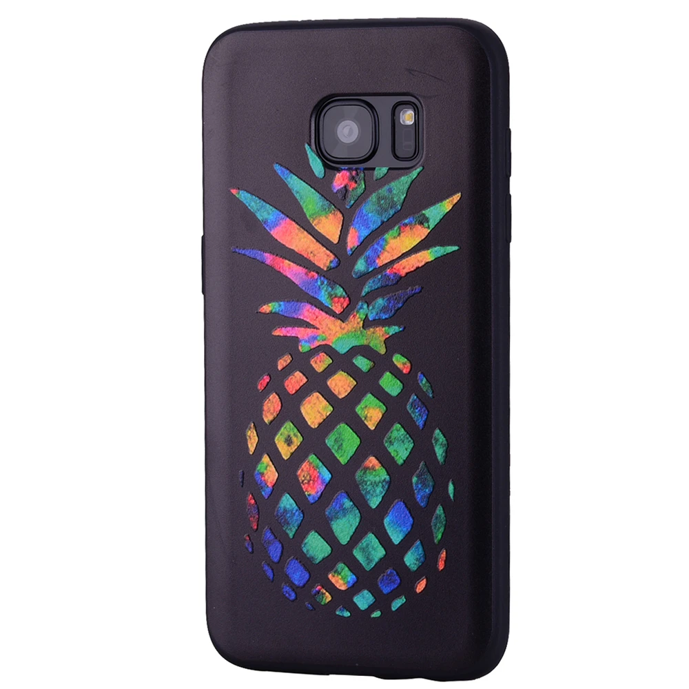 

Cases For Sansung Galaxy S8 S9 Pineapple Cartoon Phone Case For S7 Edge S9 Plus Note8 Matte Soft TPU Back Covers Fundas Flowers