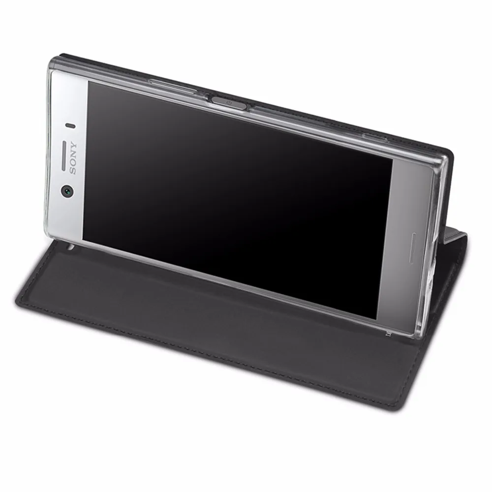 Кожаный чехол для Sony Xperia XZ1 компактные Чехлы откидная подставка слот карты