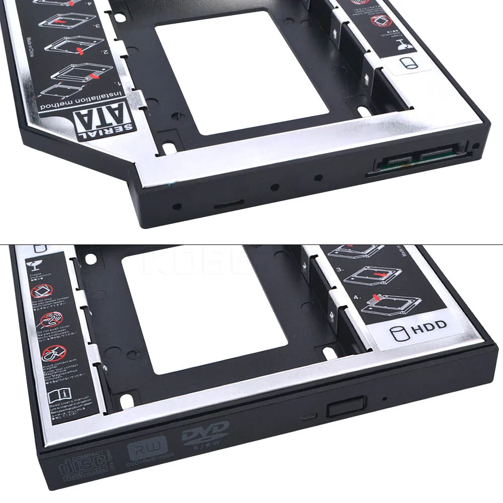 Kebidu 2," SATA 3,0 второй пластиковый SSD HDD HD Жесткий диск Драйвер Caddy 12,7 мм Внешний чехол Оптический отсек для ноутбука
