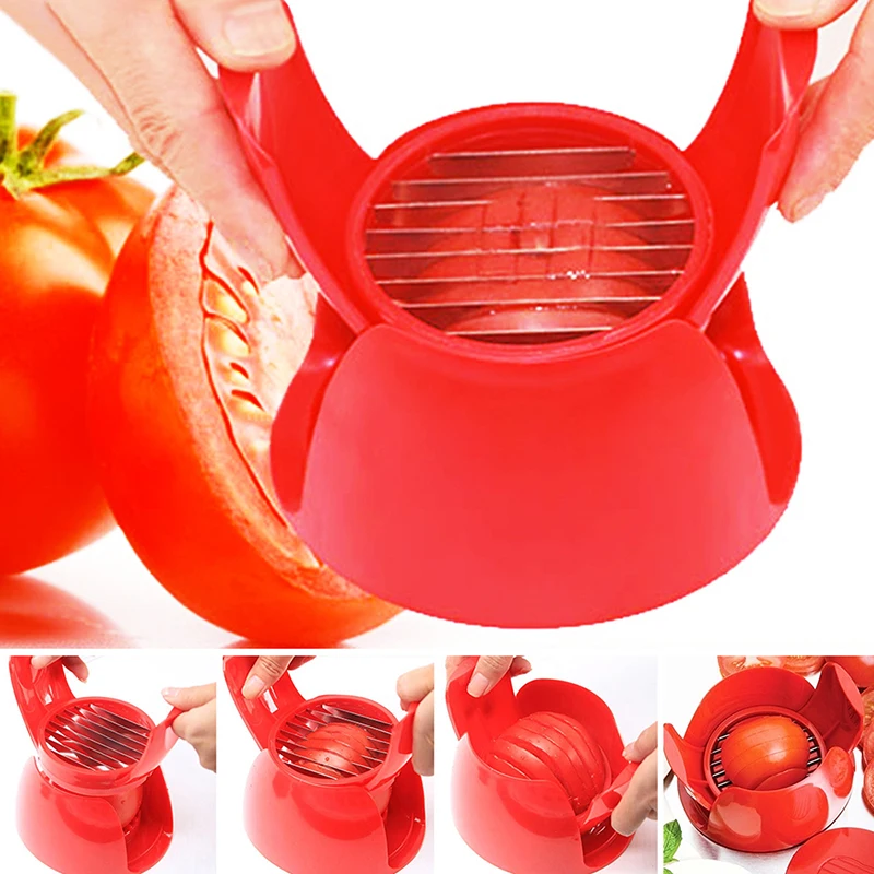 

Durable Vegetable Fruit Slicer Tomato Potato Onion Cutter Tomato Slicers Fruit Lemon Cutting Holder Kitchen Gadgets Cooking Tool