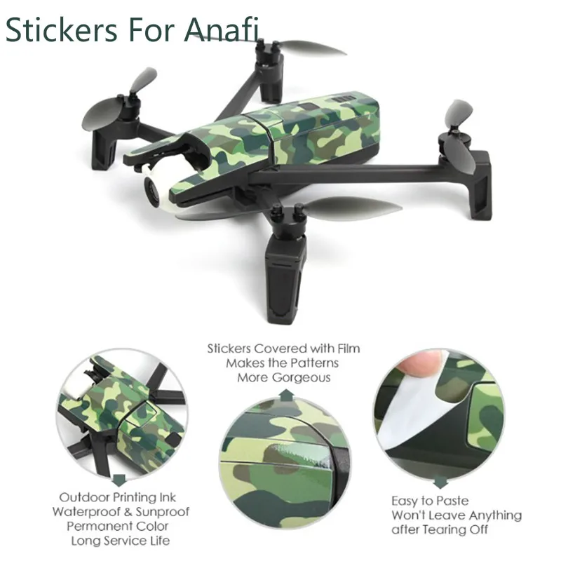

Waterproof PVC Stickers Skin Decals for Parrot Anafi Drone Remote Controller Battery