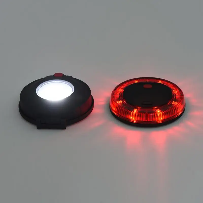Bright Light COB Red LED Warning Emergency Round ABS Lamp Camping Light