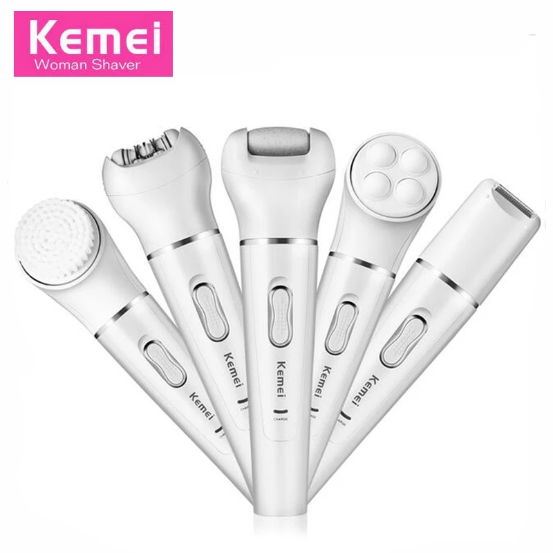 Kemei Rechargeable Shaver For Facial Epilator Hair Remover Shaver Woman