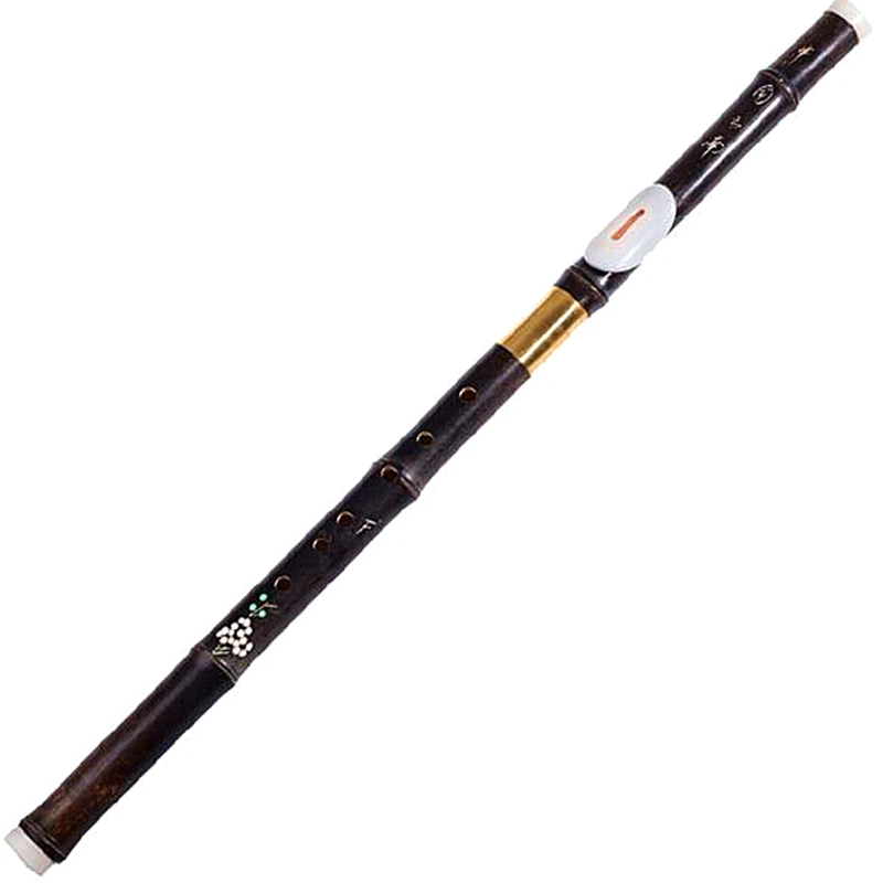 Flauta transversal Bawu Flute F/G Key Natural Purple Bamboo Bau