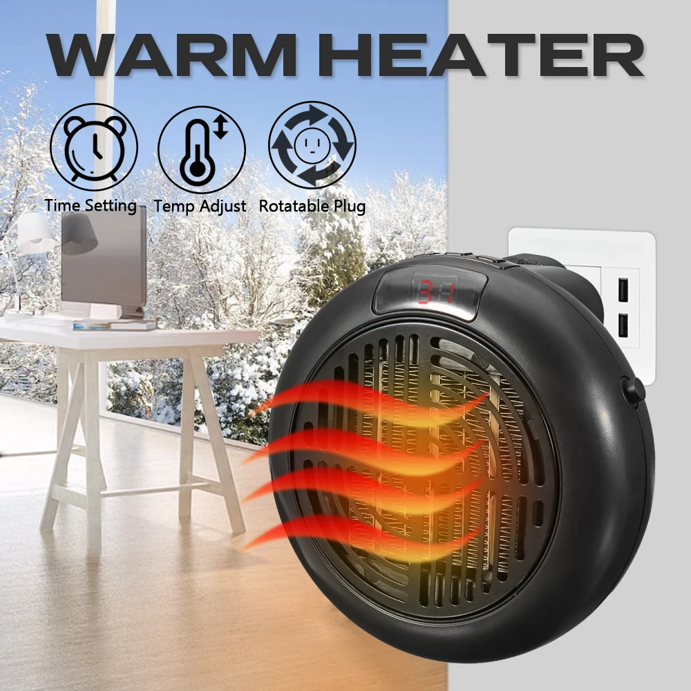 900 Вт Портативный теплые нагревателя вентилятор Электрический повернуть разъем Радиатор нагреватель воздуха мини электрический