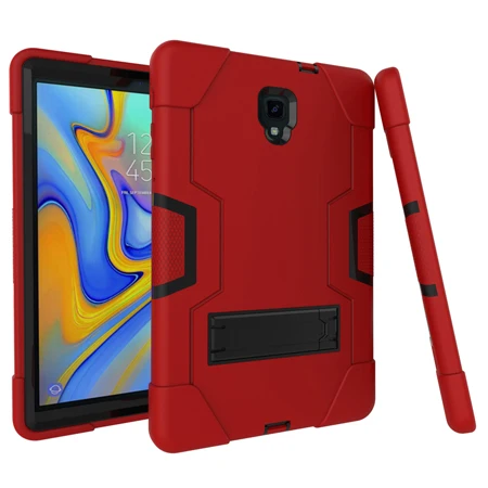 Для samsung Galaxy Tab A 10,5 T590 T595 T597 чехол детский противоударный Гибридный Силиконовый защитный чехол Tab A T590 T597 чехол для планшета - Цвет: red black