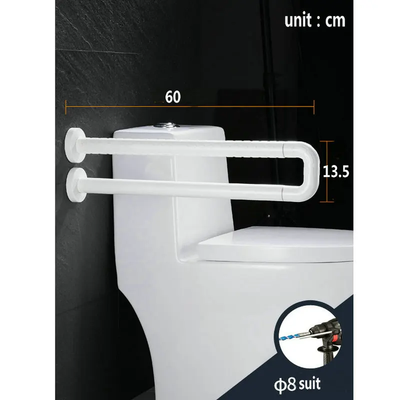 Безбарьерный туалетный поручень противоскользящая стойка в туалет ванная комната поручень безопасности фосфоресцирующий Closestool поручень безопасности - Цвет: Черный никель