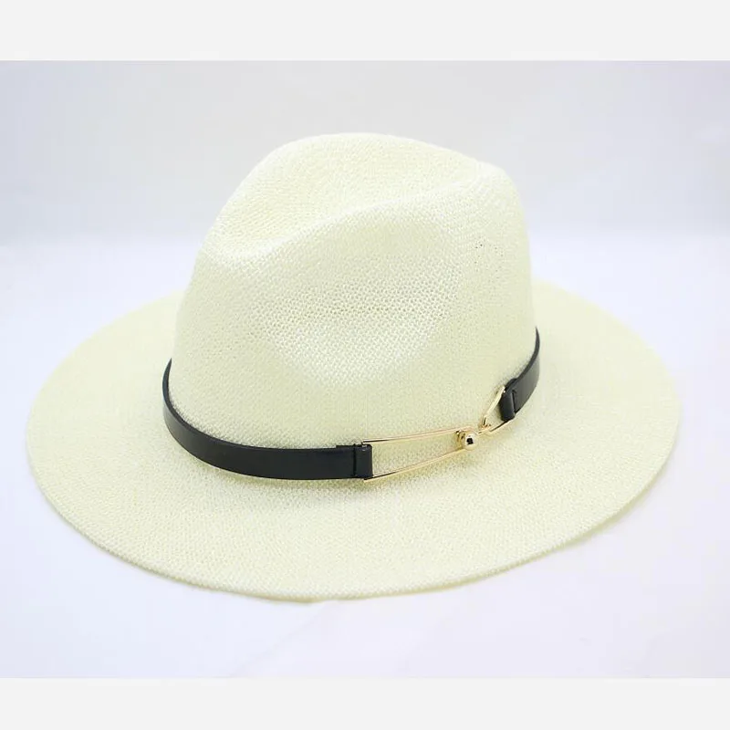 SUOGRY, новинка, женская шляпа от солнца, джазовая Кепка, летняя кепка для девушек, пляжная кепка, шляпа из травы и пряжи, Панама