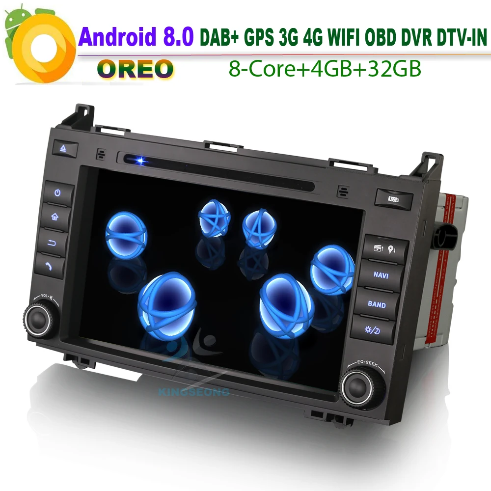 8 &quotAndroid 0 Авторадио Восьмиядерный DAB + WiFi 4G GPS DVD BT SD USB CD OBD Автомобильный Радио