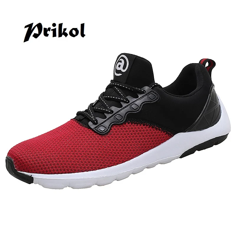 

Prikol Professional Men Sneaker Running Shoes Lightweight Breathable Mesh Knitted Sports Soft Shoes Jogging Footwear Walking