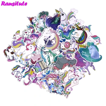 

R188 50pcs/set Unicorn Cute Sticker Motorcycle And Suitcase Cool Laptop Sticker Skateboard Sticker