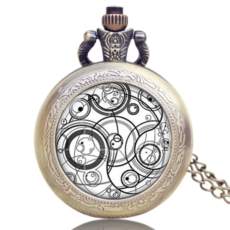 Доктор Кто карманные часы Лидер продаж Великобритании ТВ серии Высокое качество бронзовая подвеска Цепочки и ожерелья часы Человек