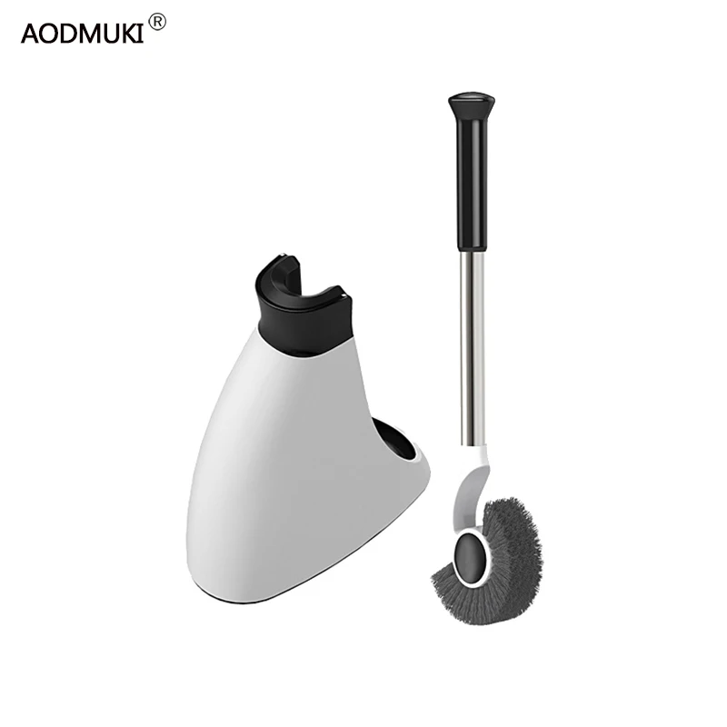 Günstig Hause Wc Pinsel reinigung Bad zubehör Edelstahl griff Halter stand Mit Basis WC Dekoration Set Werkzeuge