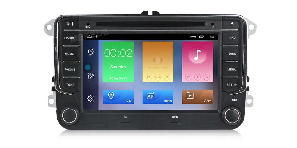 Sale 1024x600 HD 2DIN 2G android 8.1 car dvd player for VW polo golf passat tiguan skoda yeti superb rapid for skoda gps navi 10