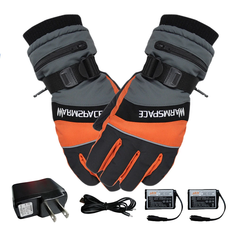 Зимние лыжные перчатки с зарядкой от Usb, теплые перчатки для снегохода, сноуборда, лыжных перчаток