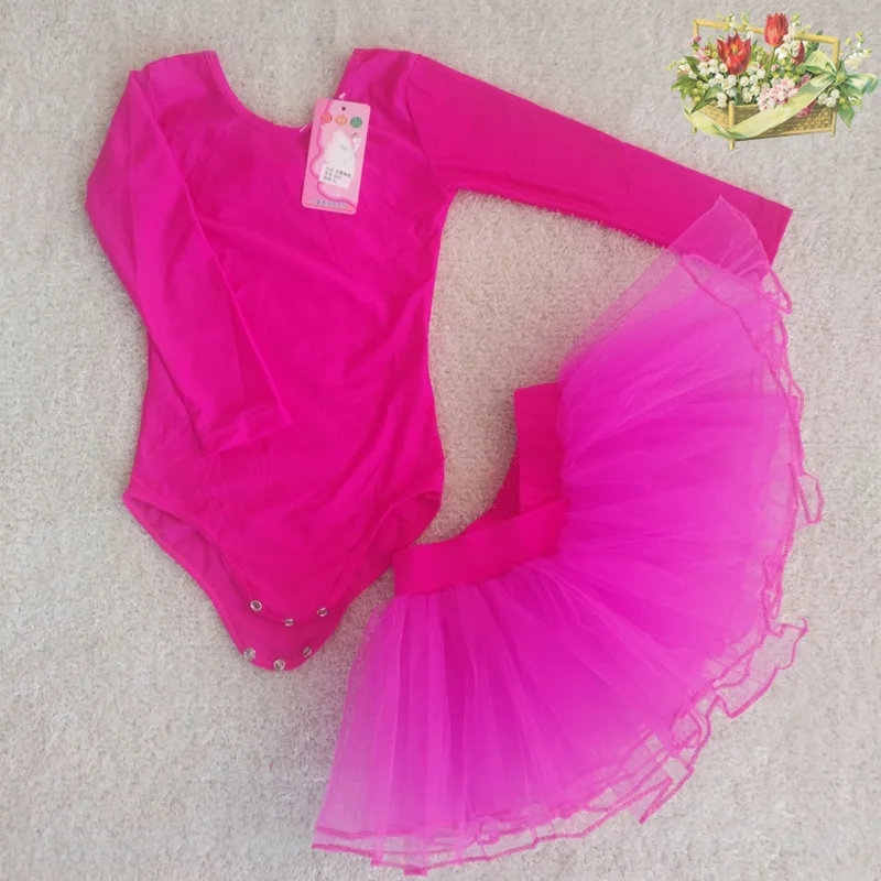 

Long sleeve Child TUTU dress kids baby Dance costumes 100-150cm