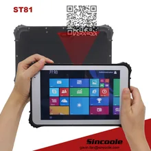4G LTE intel z8300 4GB 64GB windows 10 pro 2D barcode rugged smart tablet