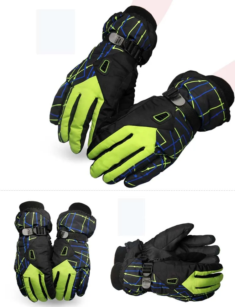 GLV866 men and women Outdoor thermal ski font b gloves b font Thickening fleece antiskid cycling