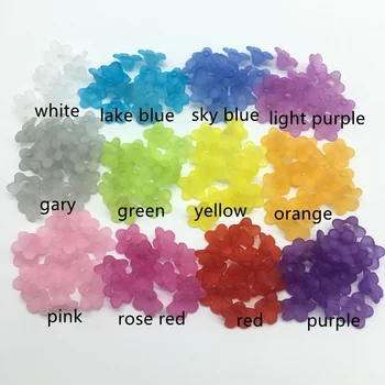 

12mm Plastic Acrylic Floret Frosted flower Beads DIY Craft Earring accessories Beads For Jewelry Making 140pcs/bag Meideheng