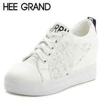 HEE GRAND/женские лоферы; Мягкая Повседневная обувь; ажурная Кружевная и сетчатая женская обувь на толстой подошве; женская обувь на плоской подошве; XWD6456