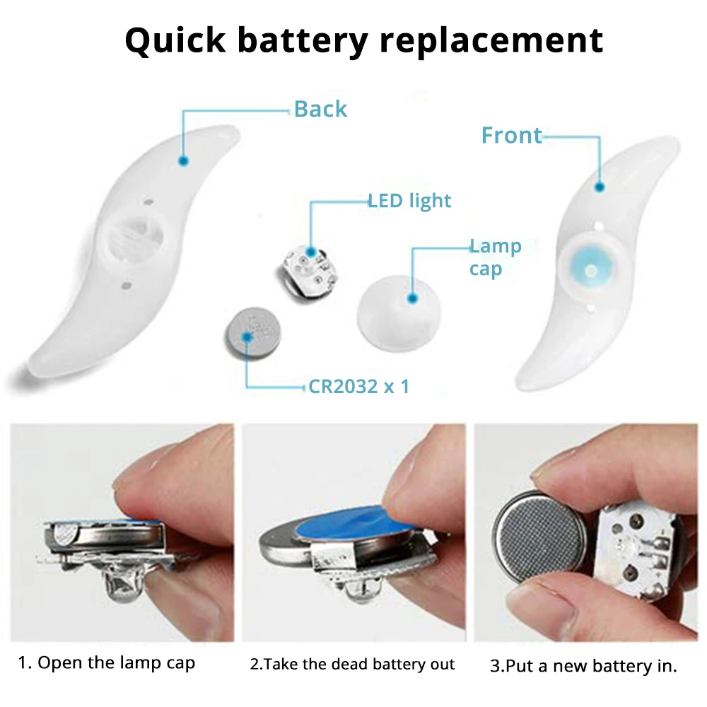 Best Waterproof bicycle spoke light 3 lighting mode LED bike wheel light easy to install bicycle safety warning light With Battery 2