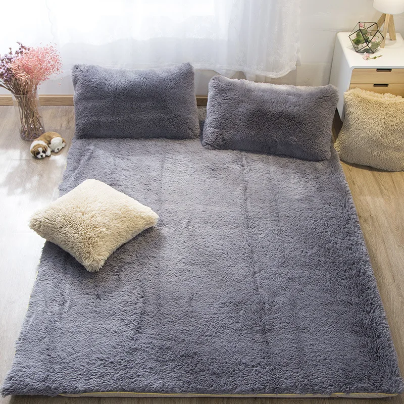 

2019 Foldable Plush Mattress Thickening Coral velvet Tatami Soft Super Warm Fleece Cushion Dormitory Hotel Winter Bed Mat