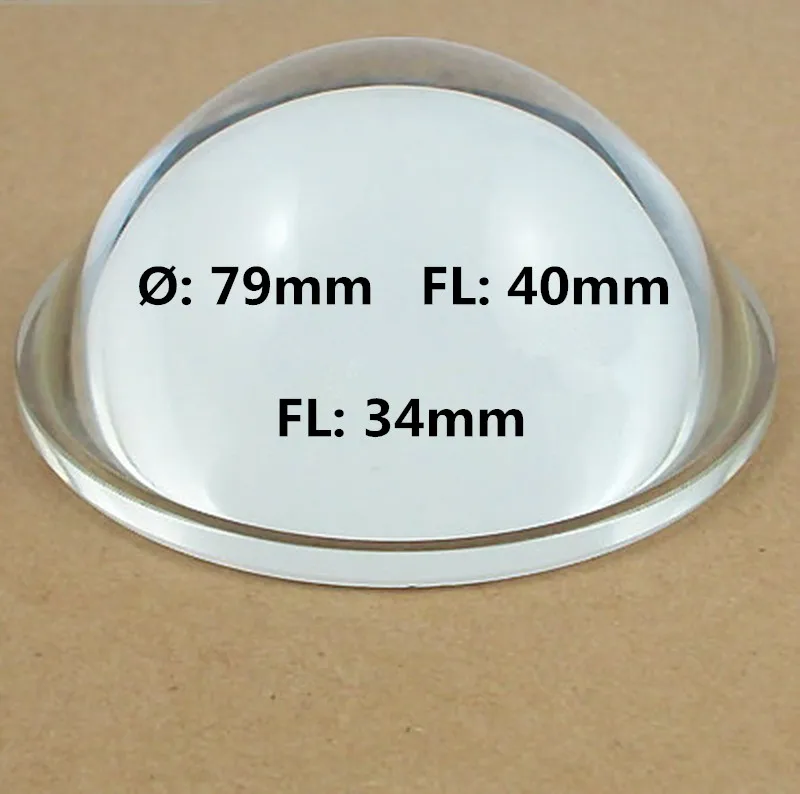 2 pcs car lens 79mm diameter 40mm focal length High borosilicate glass