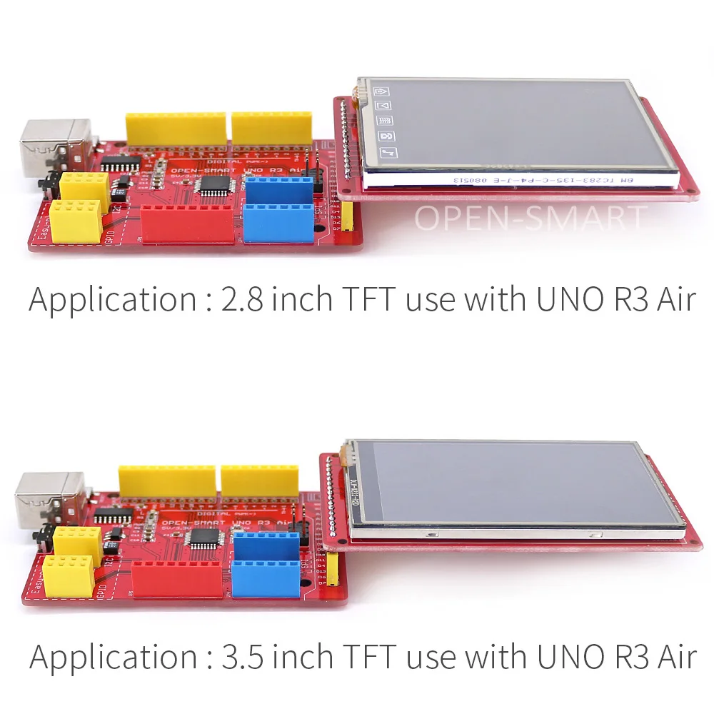 UNO R3 Air ATMEGA328P(CH340) макетная плата с usb-кабелем для Arduino UNO R3 Легко Подключаемый TFT lcd/DS1307 RTC/TF модуль карты