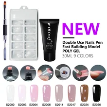 Ногтей гель продлевающий половой акт Builder продлить Dual Head дизайн ручка комплект мода макияж для женщин 998