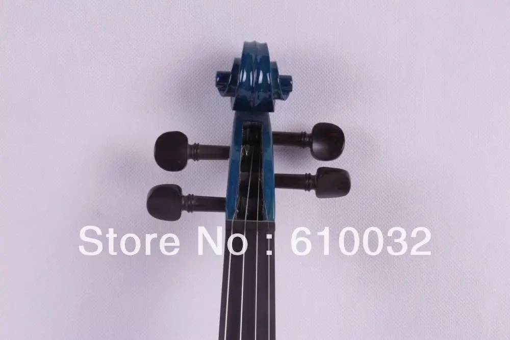 Синий цвет 4/4 4 струнная электрическая скрипка из твердой древесины ручной стиль 2-5
