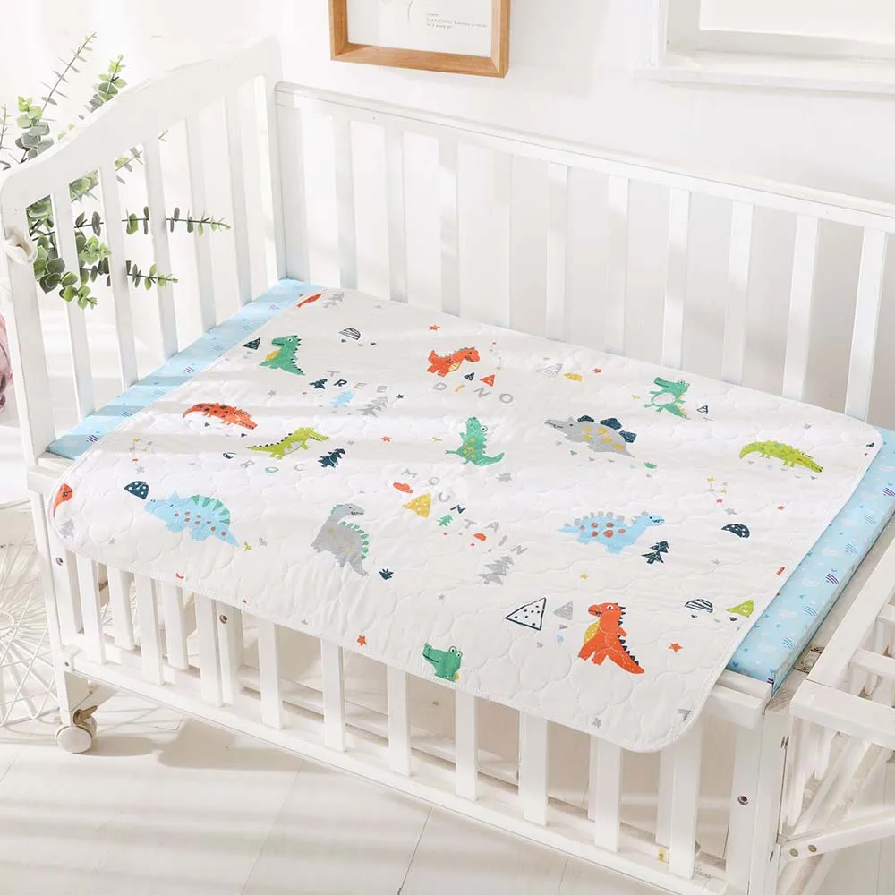 cheap Portable Waterproof Baby Changing mat Infants Foldable Washable Mattress Cartoon Changing Pad Floor Mats Cushion Reusable Diaper