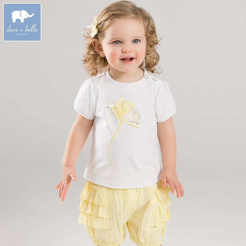 

dave bella summer baby cute floral clothing sets children infant toddler suit kids high quality clothes girls outfits