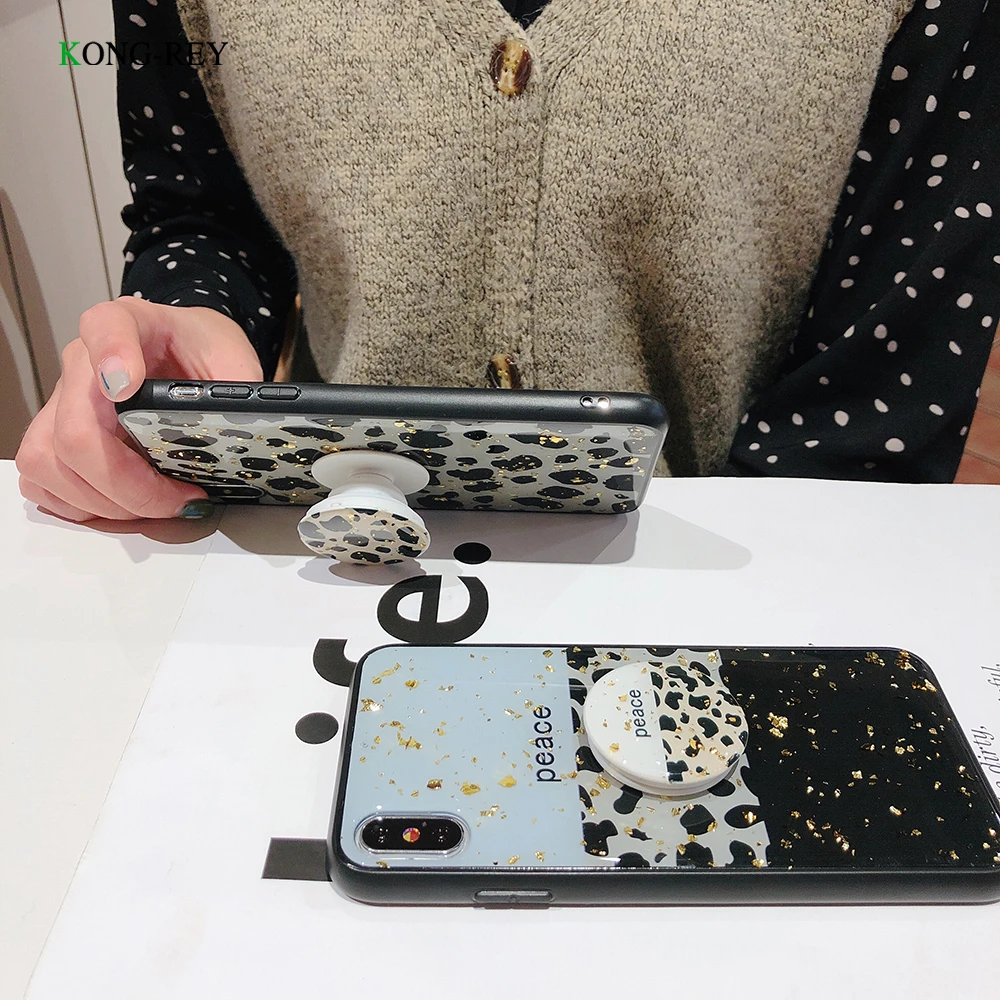 Gold foil sparkling Leopard Print Phone Case For iphone XS Max XR 10 Case For iphone 6 6s 7 8 plus Back Cover Luxury Soft Cases Gold foil sparkling Leopard Print Phone Case For iphone XS Max XR 10 Case For iphone 6 6s 7 8 plus Back Cover Luxury Soft Cases