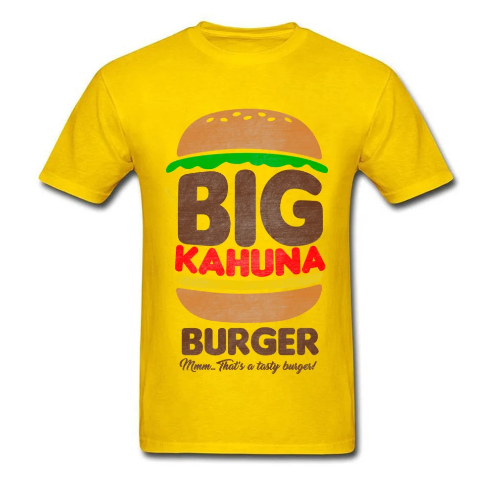 Crew Neck big kahuna burger 5902 100% Cotton Fabric Mens Top T-shirts Unique Short Sleeve Tees 2018 Discount Summer Sweatshirts big kahuna burger 5902 yellow