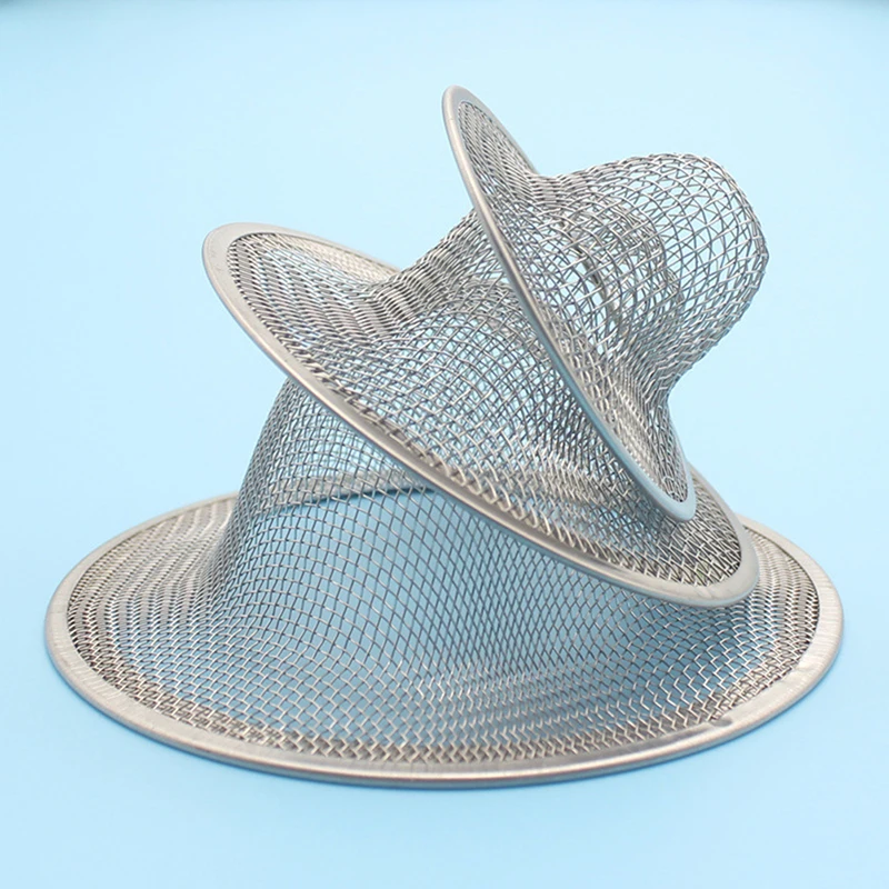 

3pcs Stainless Steel Mesh Sink Strainer Drain Sink Filter Kitchen Food Rice Sink Stopper Bathtub Hair Colander Strainer