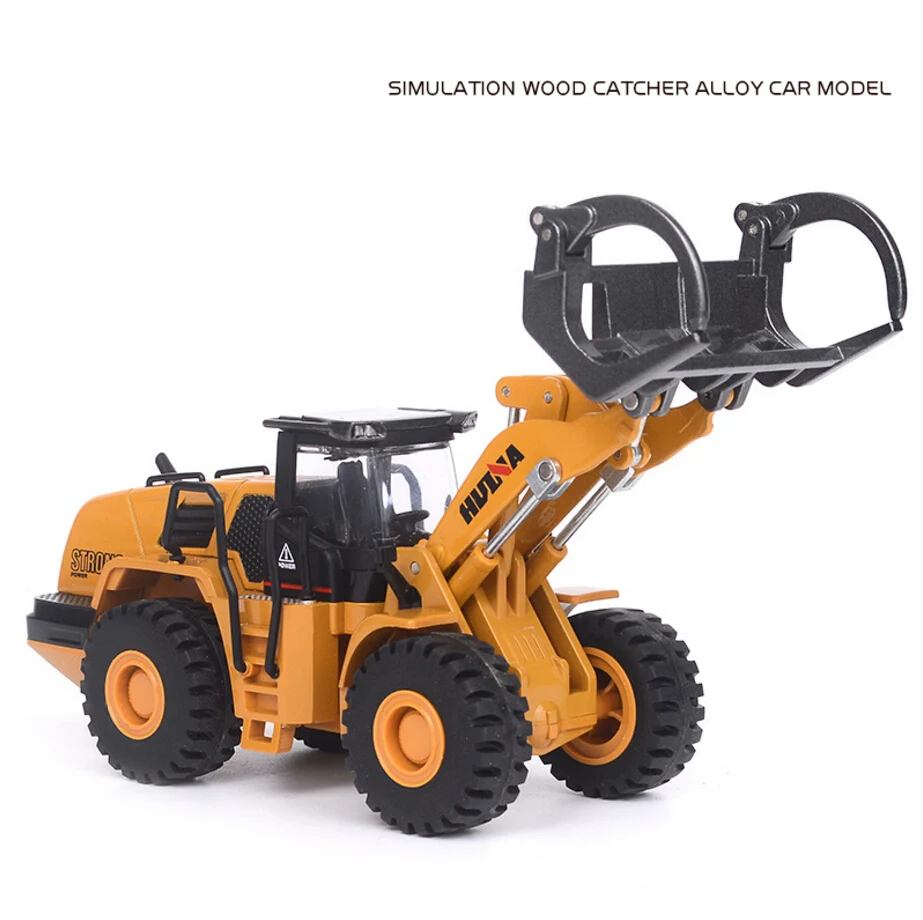 

1:50 Scale Diecast Timber Grabing Vehicle Toy Metal Model Cars Timber Grab Construction Equipment Engineering Trucks Models (