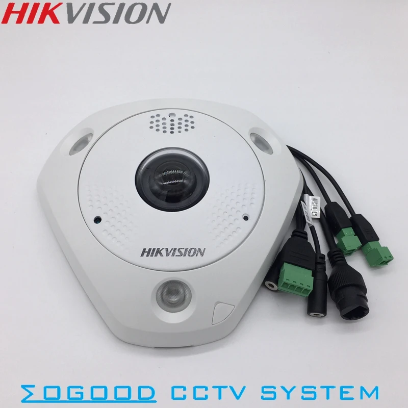 Hikvision китайская версия DS-2CD6362F-IVS 6MP рыбий глаз вид открытый водостойкий IP камера