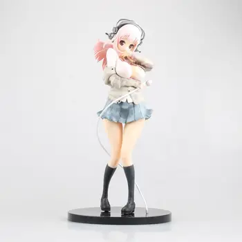 

3color Anime Action Figure Super Sonico Winter Clothing Drenched Photography Exhibition Ver PVC 1/6 Scale Collectible Toy 18cm