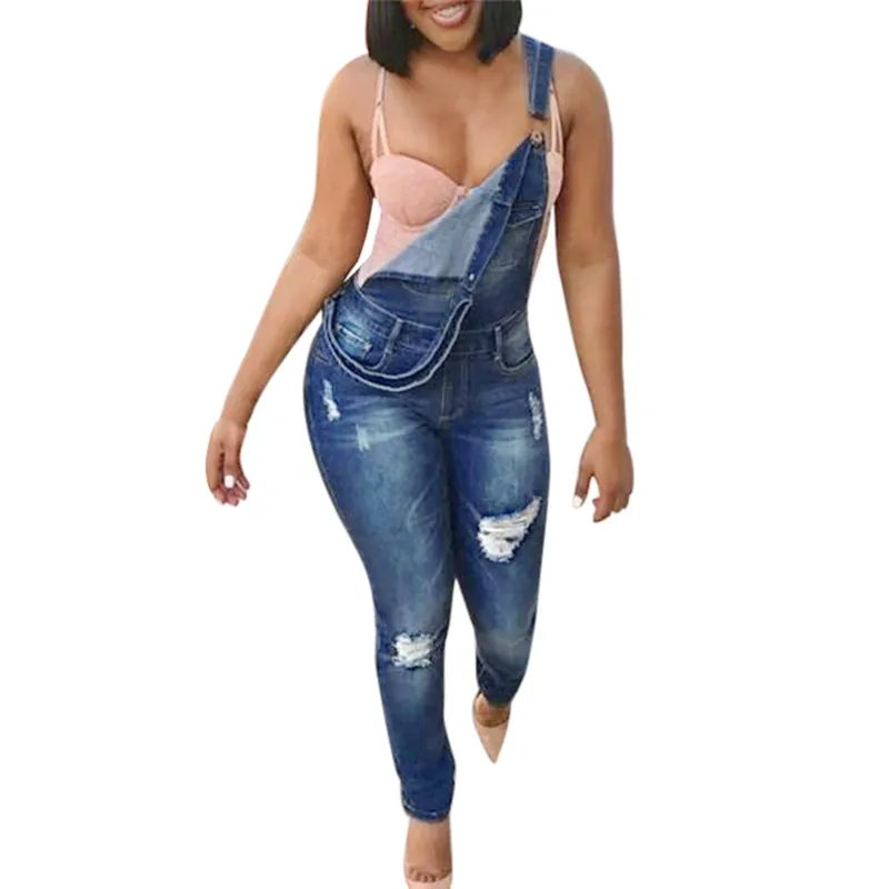 Женские джинсы на ремне с дырками плюс брюки комбинезон Комбинезоны