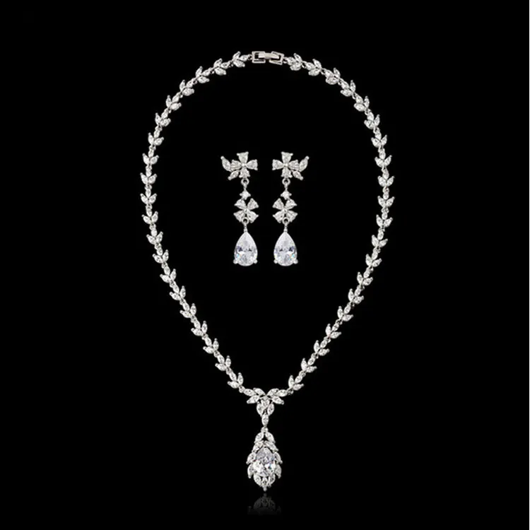 

Moonso CZ Wedding Engagement Bridal Real Sterling Silver 925 Genuine Simulated Jewelry Sets for women LJ1056 dsaw
