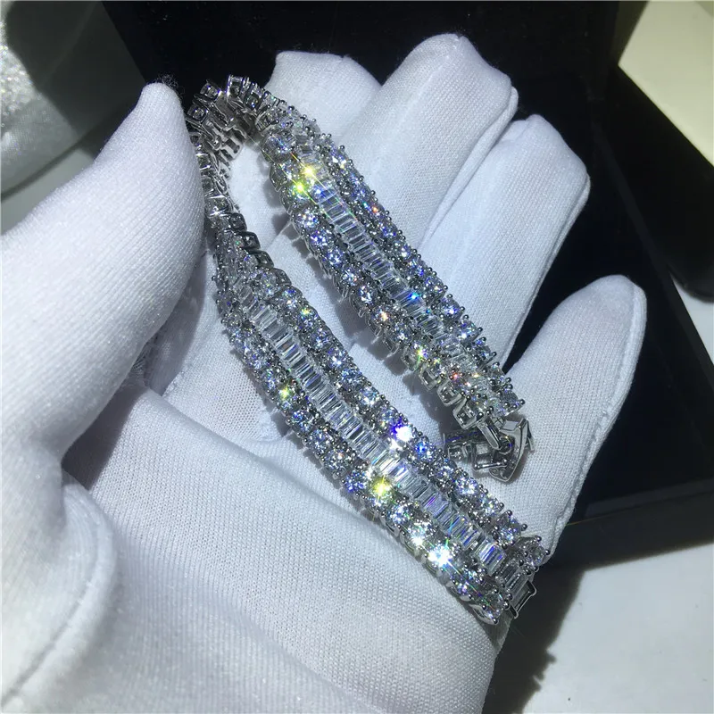 Pulseira de Casamento para a Moda Choucong Luxo Feminino Branco Ouro Enchido Pulseiras t Forma Aaaaa cz Prata Cor Feminina Jóias 3 High Quality Joias e Acessórios