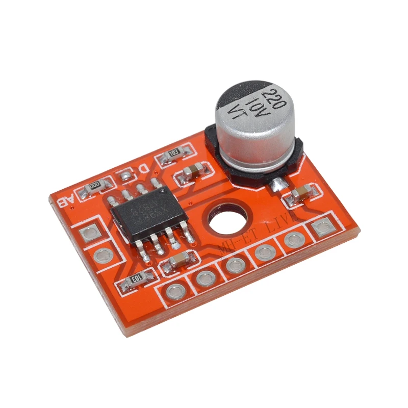 

Super Mini Digital Amplifier Board 1 * 5W Class D Digital 2.5V To 5.5V Power Amplifier Board Efficient Class AB/D Optional