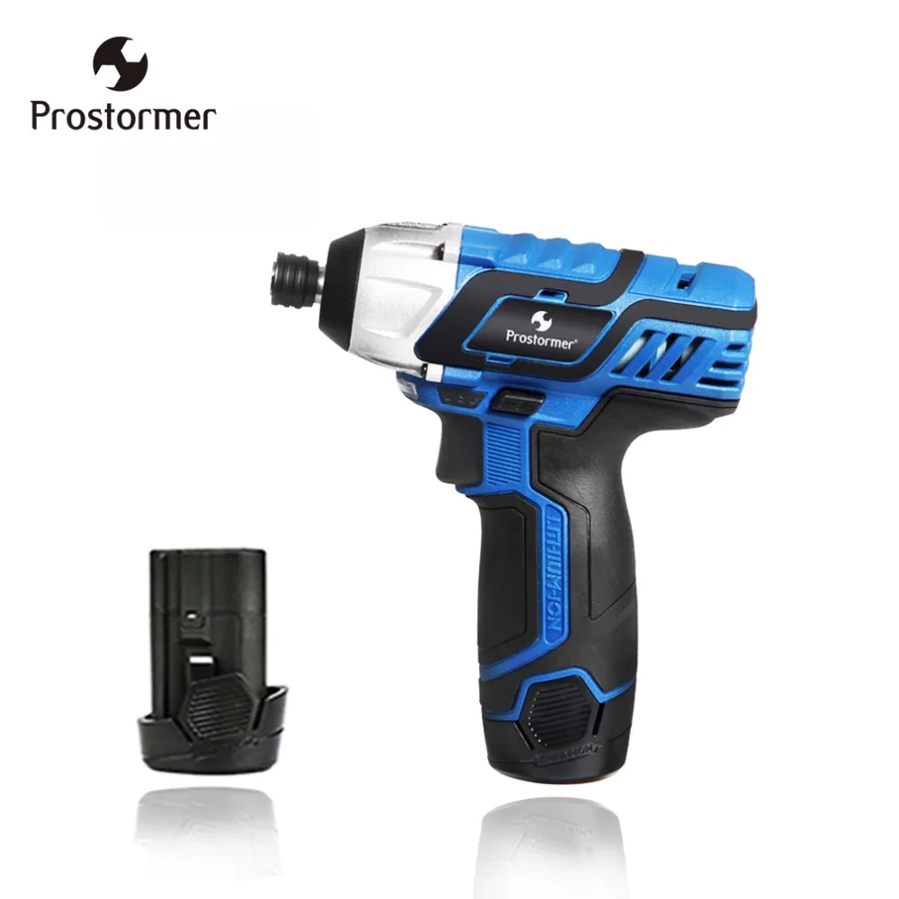 

PROSTORMER 12V Electric Screwdriver Rechargeable Cordless Drill 2000mAh Battery 1/4inch Power Tools Drill Machine with Tool Bag