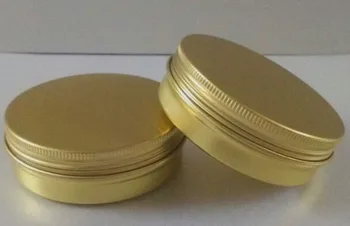

100g/ml Gold colour Aluminum Cream Jar Empty Bottle Cream Containers Aluminum Pill Box Wax Containers 50pcs/lot