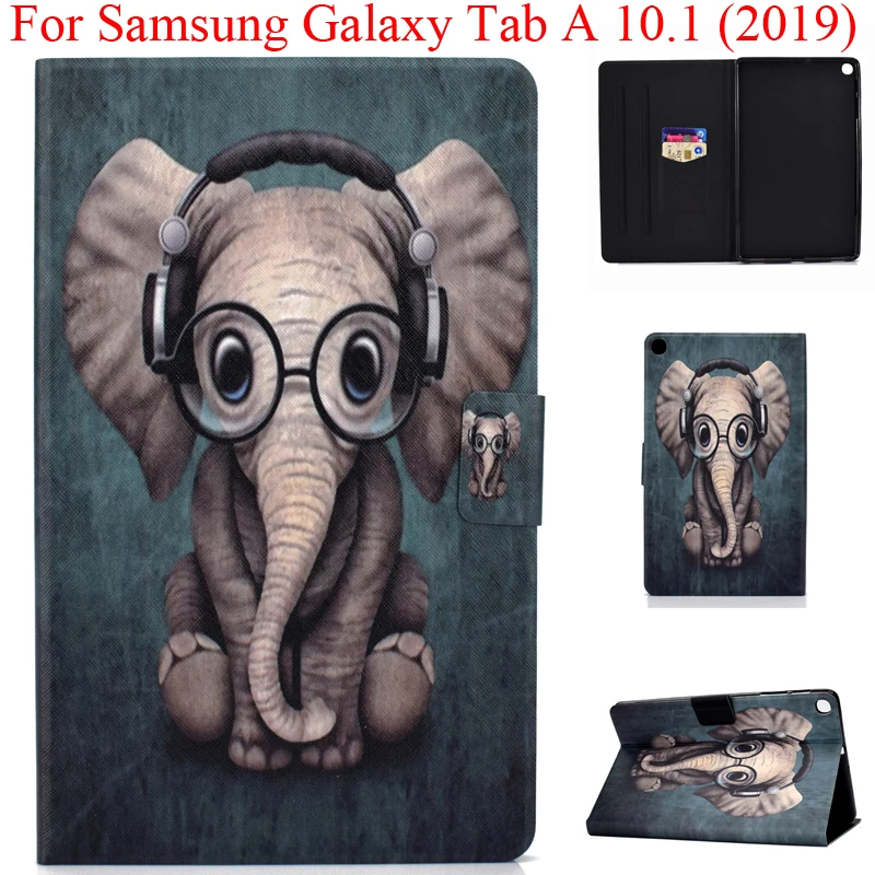 Для Samsung Galaxy Tab A 10 1 2019 чехол для телефона Обложка собаки кошки кролика лисы