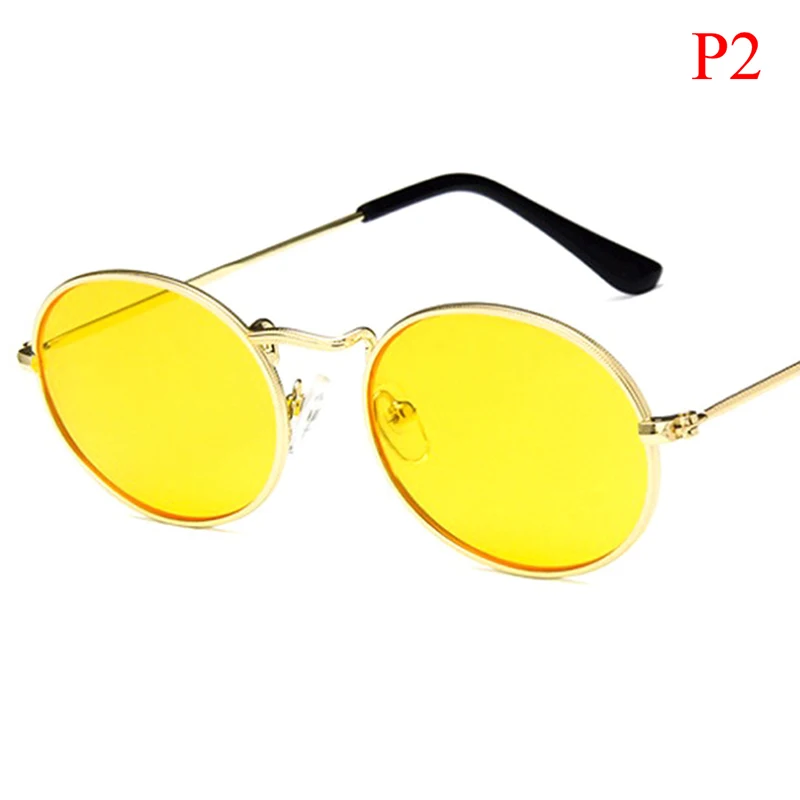 Vintage Oval Sunglasses Women/Men Retro Clear Lens Eyewear Classic Harajuku Sun Glasses For Retro Female Male