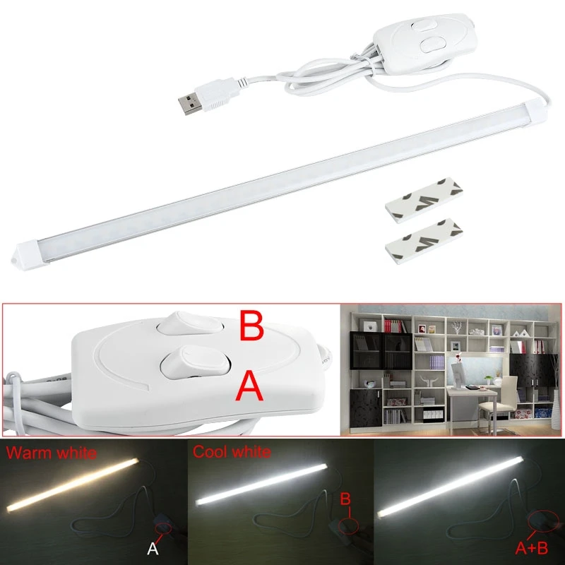 Portable USB 60 LED Strip Light Tent Wardrobe Tube Lamp Adjustable 3 Modes For Hot Sale