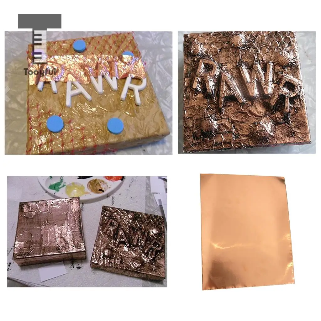 Tooyful 4 Pieces Copper Foil Tape Single-sided Conductive Tape Adhesive EMI Shield Sheet 30 x 22.5cm