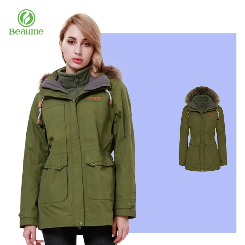 

Beaume Hiking Long Women's Jacket with Fleece Jacket Outwear Sports 3 in 1 Jacket 64062